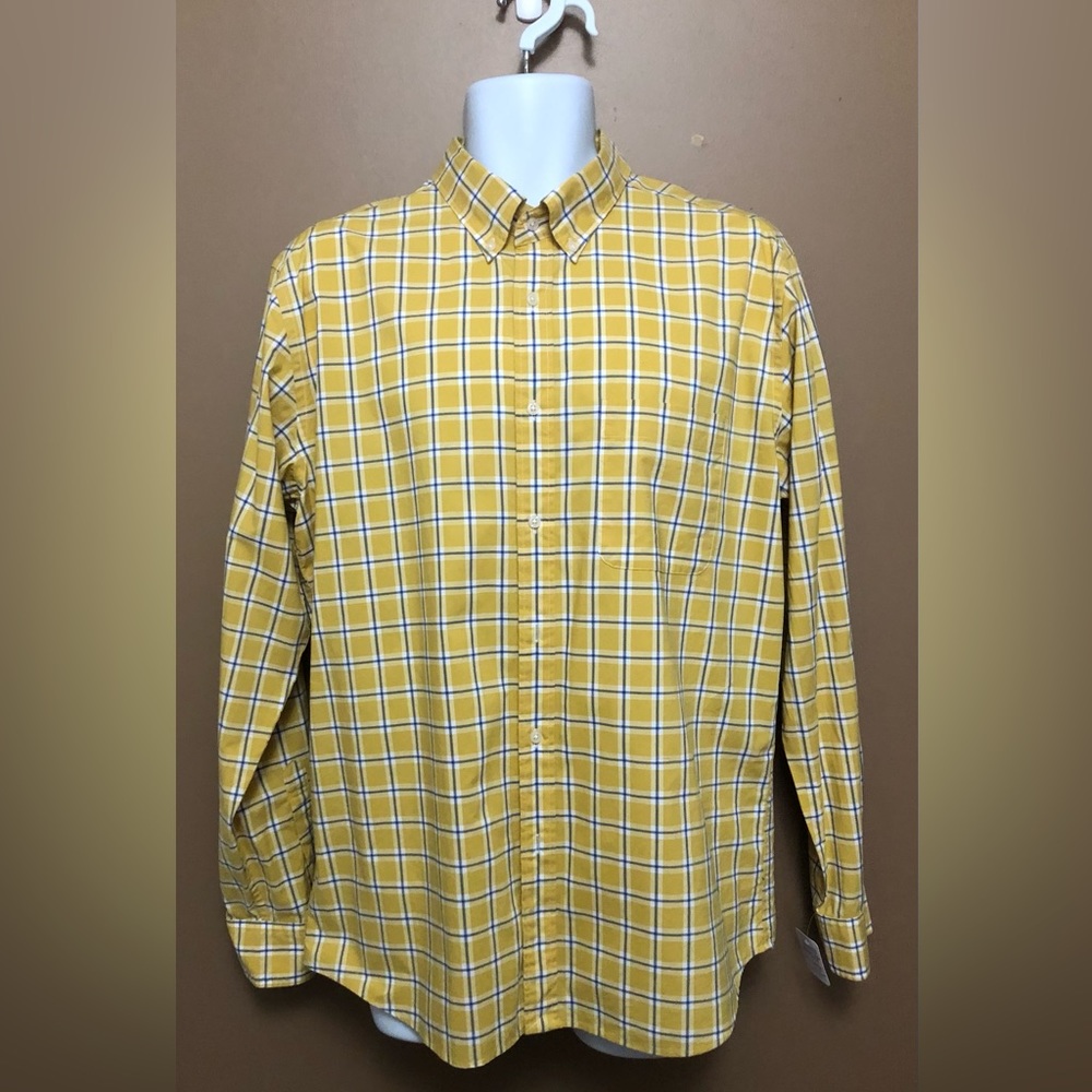 Uniqlo Men’s Yellow with Blue Check Shirt